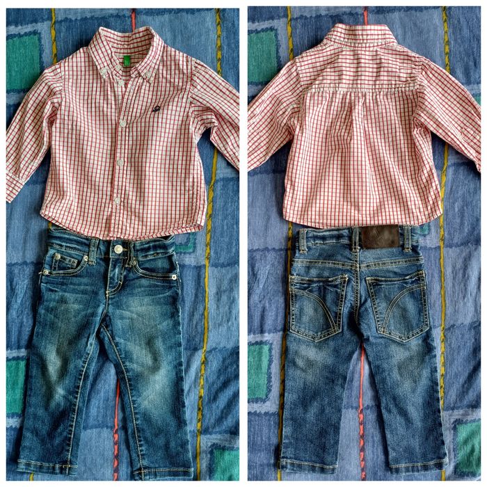Риза и дънки Benetton, 1 год.