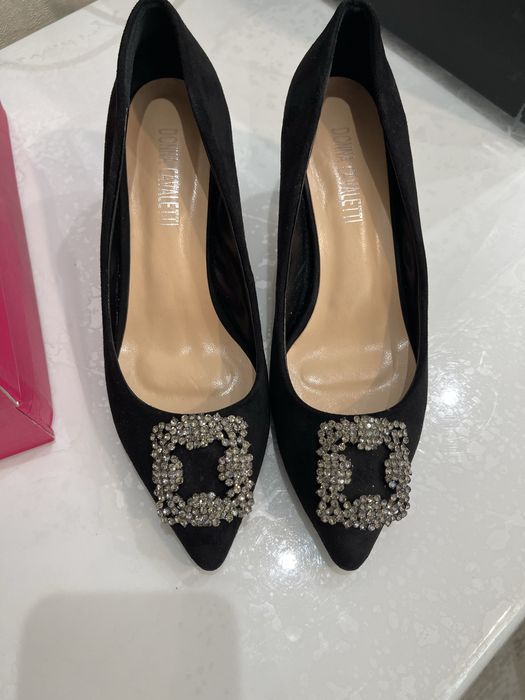 Туфли черные замшевые