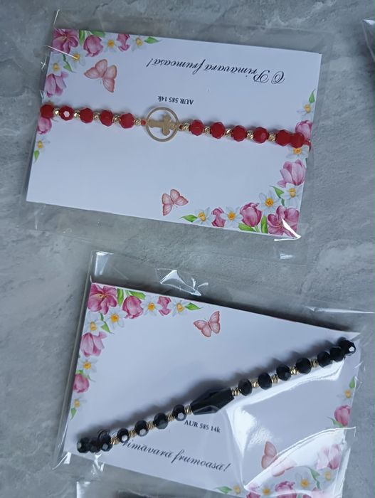 Bratari cu elemente din aur de 14 k