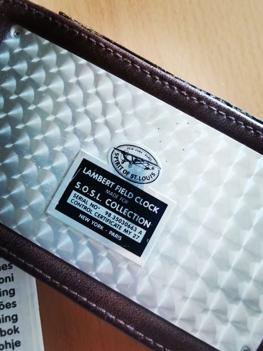Полеви часовник Lambert колекция SOSL будилник с кожен калъф стомана