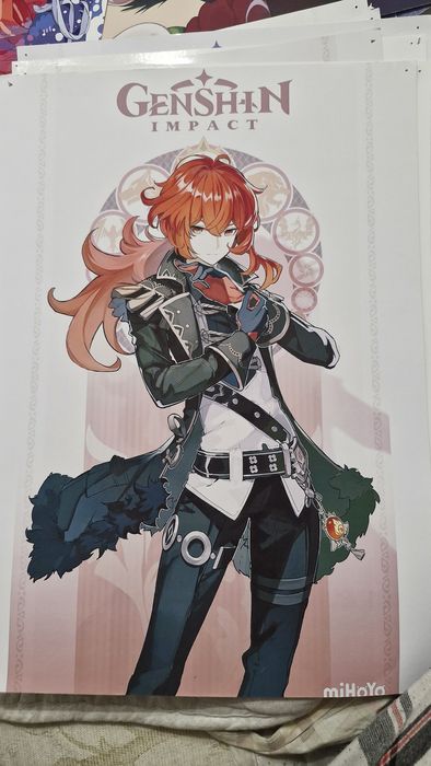 плакаты геншин А3