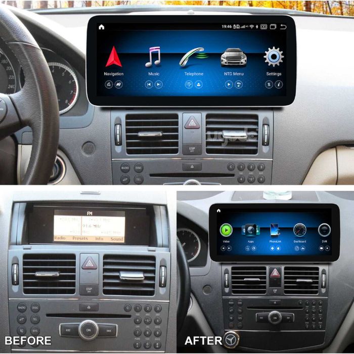 MERCEDES-BENZ C-CLASS W204 2007- 2010 12.3" Android Мултимедия