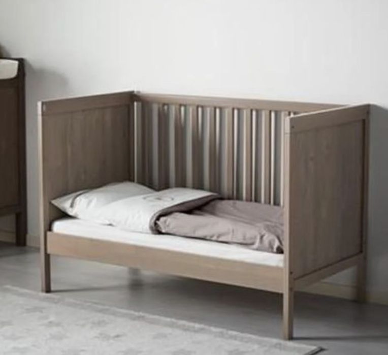 Pat bebelusi Sundvik Ikea, din lemn masiv 60x120 cm