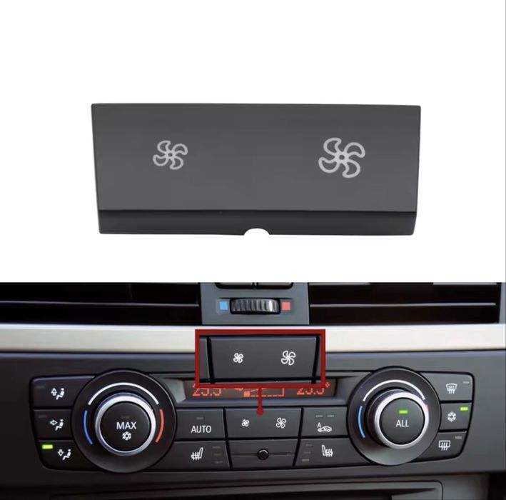 Buton clima ventilatie + - climatronic AC BMW Seria 1 3 X1 X3 E81 E82 E87 E88 E84 E90 E91 E92 E93 F25