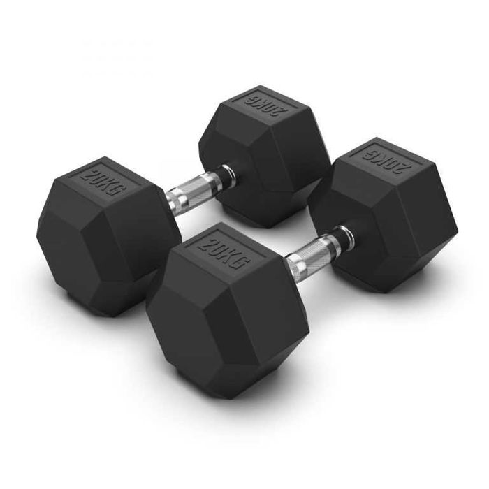 Дъмбели Хекс Pro , Фиксирани Гири HEX 2 × 20 кг, Dumbbells