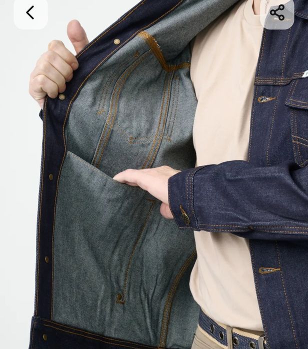 Куртка джинсовая мужская из плотного сырого денима