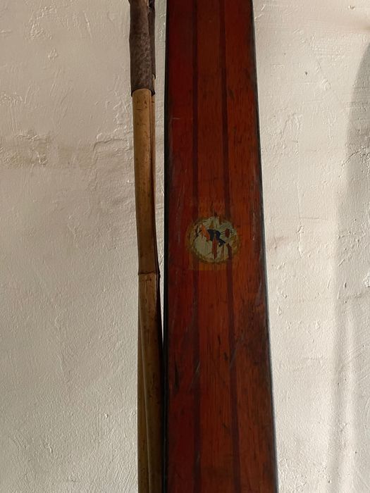 дървени ретро ски,кънки,шейни