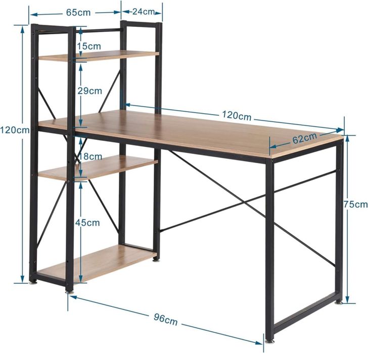 kompyuter uchun javonli stol (стол с полкой для компьютера)