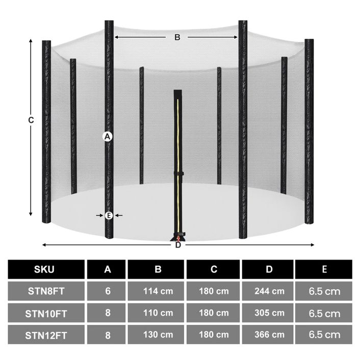 Предпазна мрежа за трамплин, батут 305см