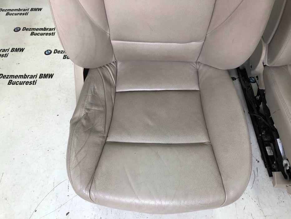 Scaune interior piele crem electric cu incalzire BMW seria 7 F01