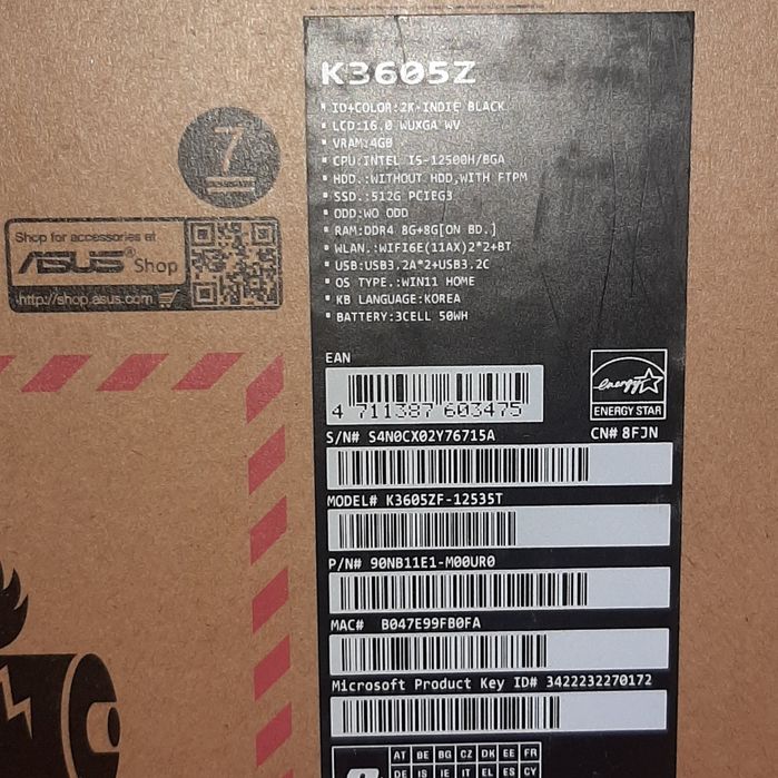 ASUS Vivobook 16X K3605ZF-12535T