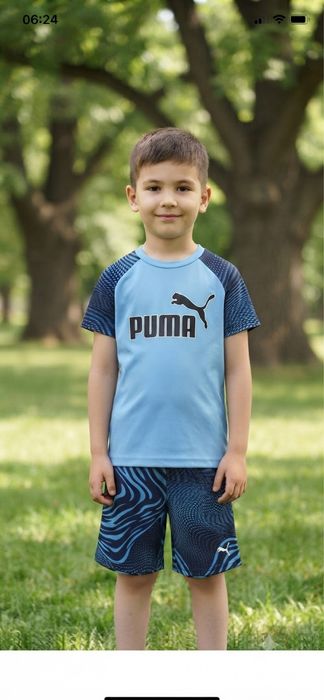 Спортивный костюм puma (футболка + шорты)