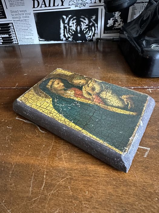 Icoana religioasa pe lemn Madona cu Pruncul  1984