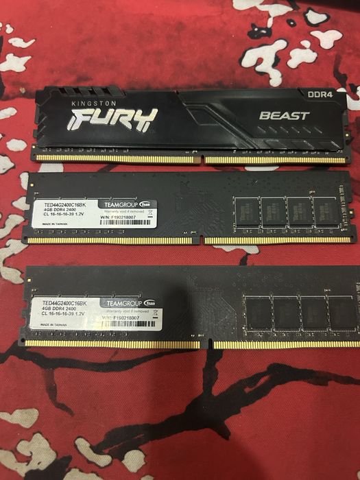 Озу ddr4 4гб и 8гб