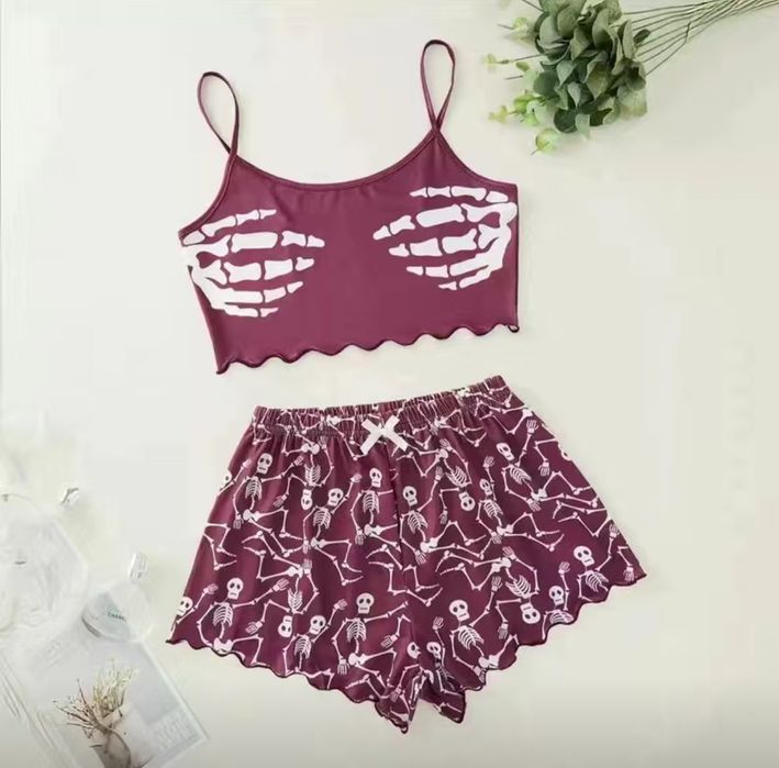 Пижама скелет двойка