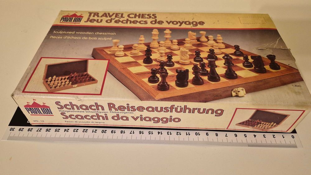 Set tabla joc sah Pavilion Nr 14 retro vintage colectie lemn calitate
