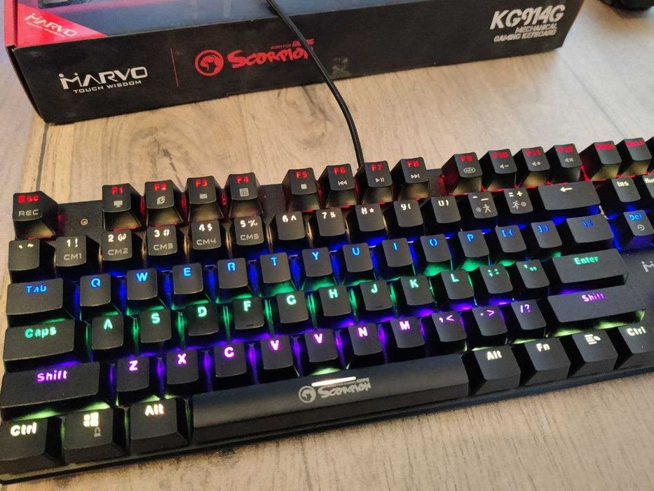 Tastatura Gaming Mecanica Marvo RGB KG914G Red Switch