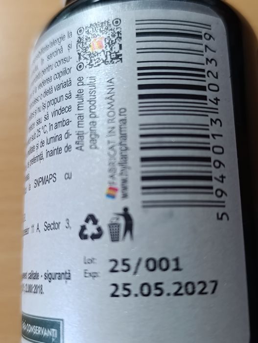 Luteină și zeaxantină, Turmeric Forte, supliment alimentar, 60 cps, toate expiră în  2027