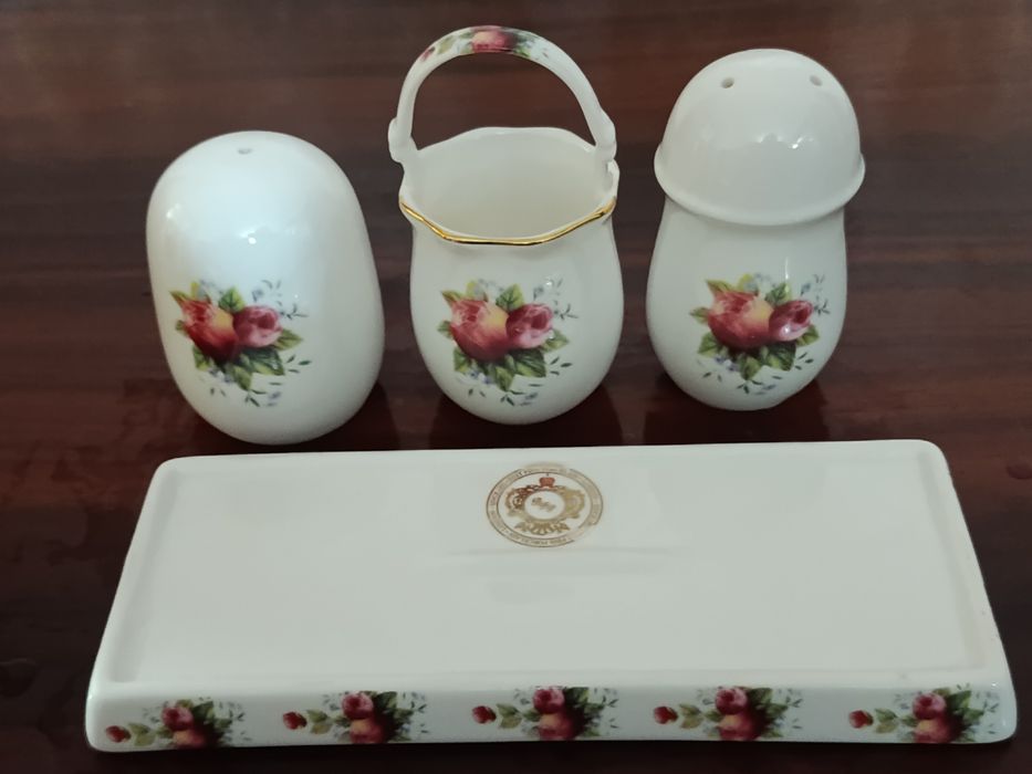 Набор для специй из 3 предметов Queen's Crown "Роза перламутр"