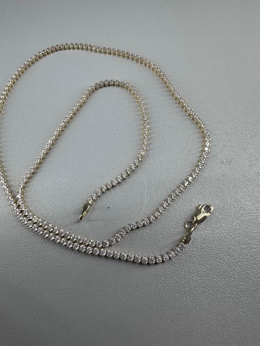 Златно тенис колие с камъни 14к