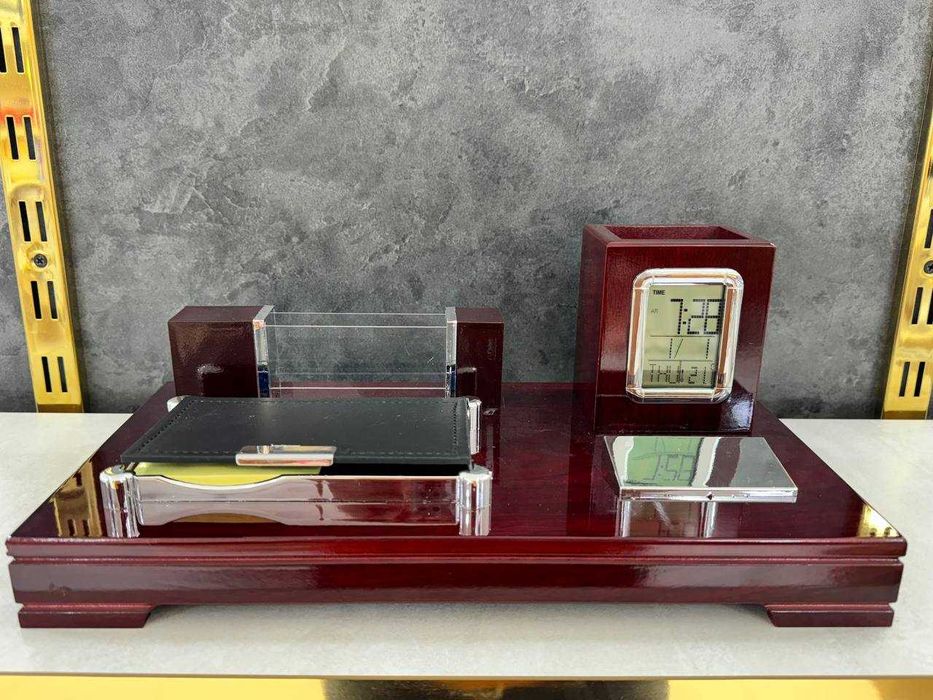 Настольный Набор Часы | Визитница | Под Бумаг