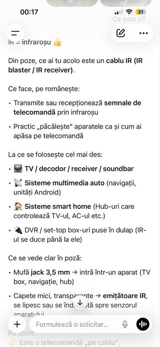 Cablu IR blaster pt LG Oled