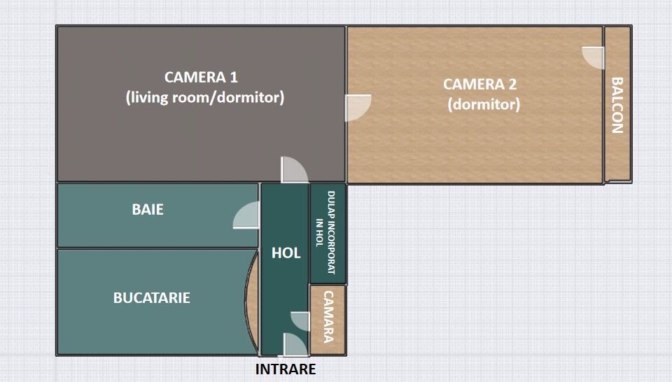 Apartament 2 camere Chisineu-Cris (deasupra mag. Curtici)