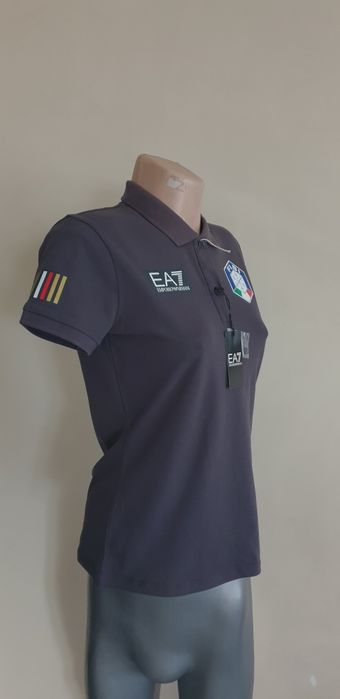 Emporio Armani EA7 Ski Team Italia Pique M НОВО ОРИГИНАЛ Дамск Тениска