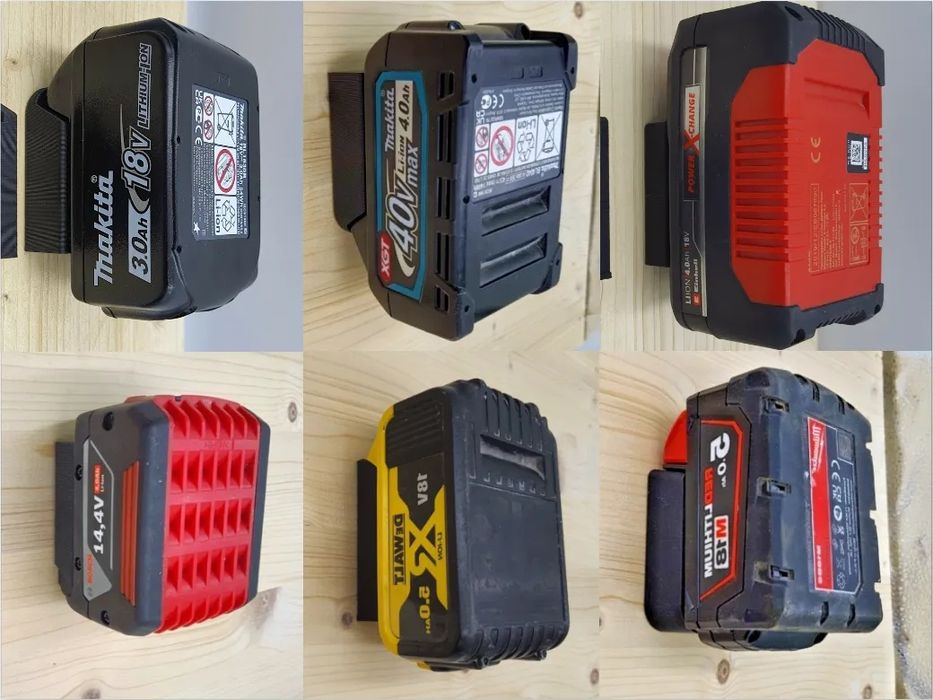стойки за батерии и инструменти Dewalt, Parkside, Makita, Milwaukee, B