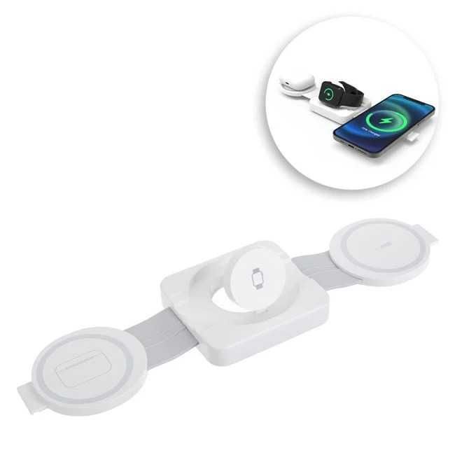 Incarcator Wireless 3 in 1 pentru Telefon Mobil Ceas & Casti