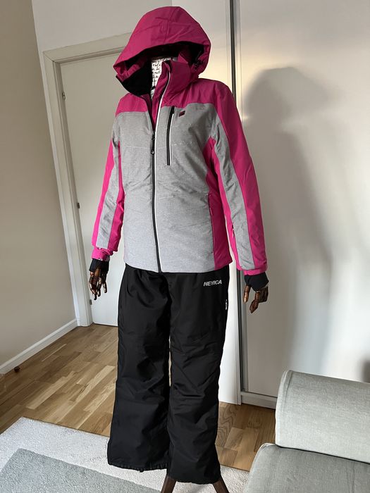 Costum de ski Nevica 10000 mm negru gri roz Recco M-L UK 12
