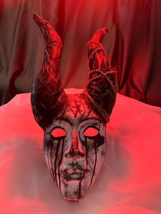 Карнавална Сатанинска Маска с Рога