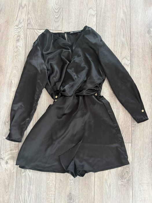 Розова и черна рокля XS