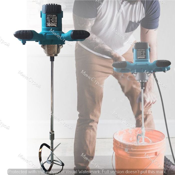 Строителен миксер Makita 2400W Електрически бъркалка за бетон МАКИТА