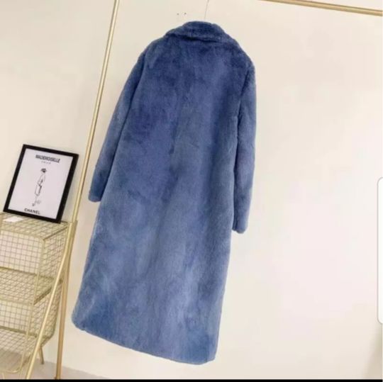 Haina blanita artificiala albastru prafuit superba noua L 40