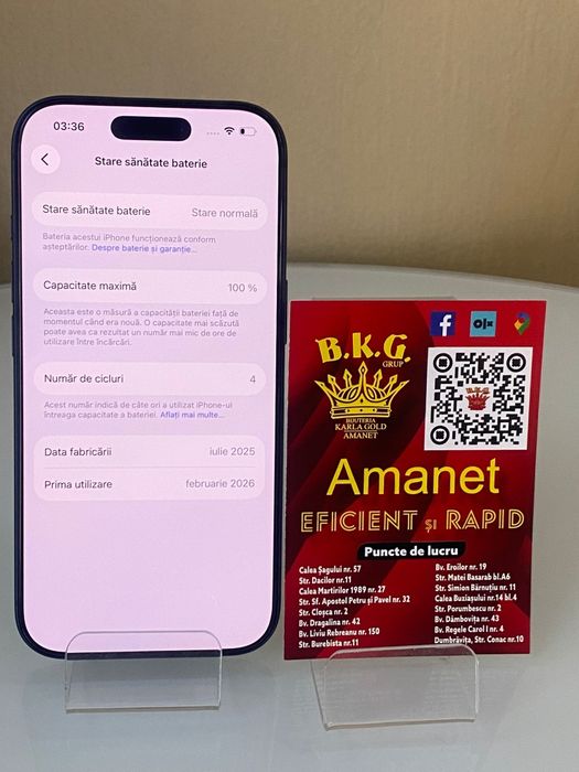 Iphone 17 Pro 100% 256gb Amanet BKG
