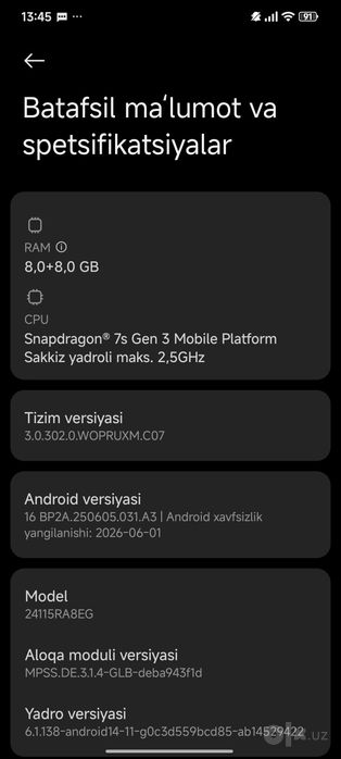 Redmi note 14 pro plus 5G black global 8+8 256 garantiy kb dk bor