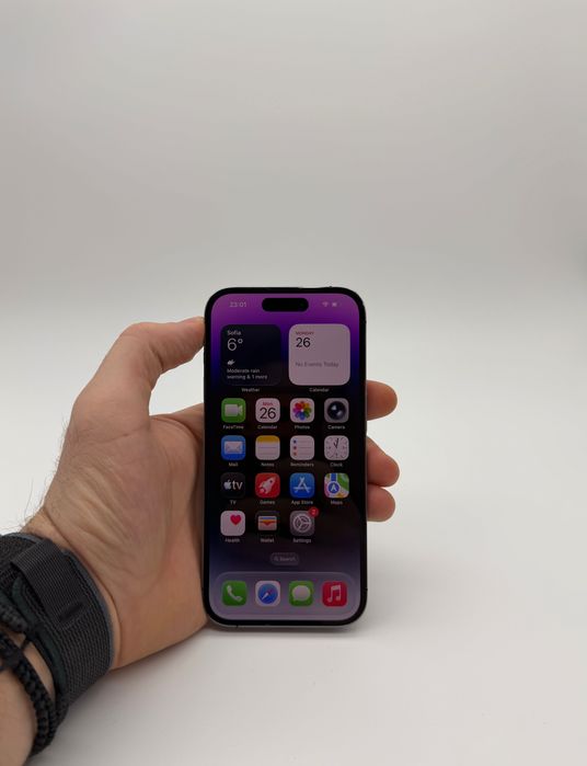 iPhone 14 Pro 128GB Deep Purple / 100% Батерия / Перфектен Технически