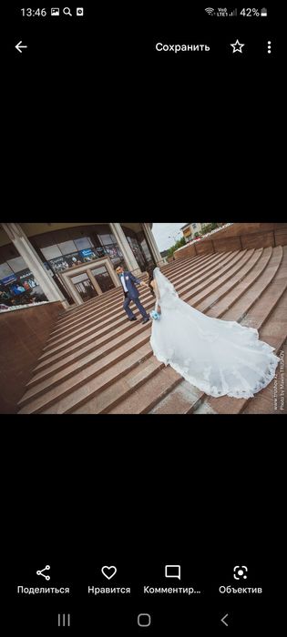 Шикарное свадебное платье