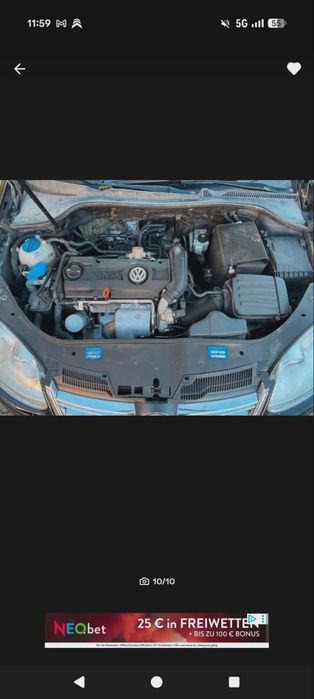 Vw golf 5 2007 1,4
