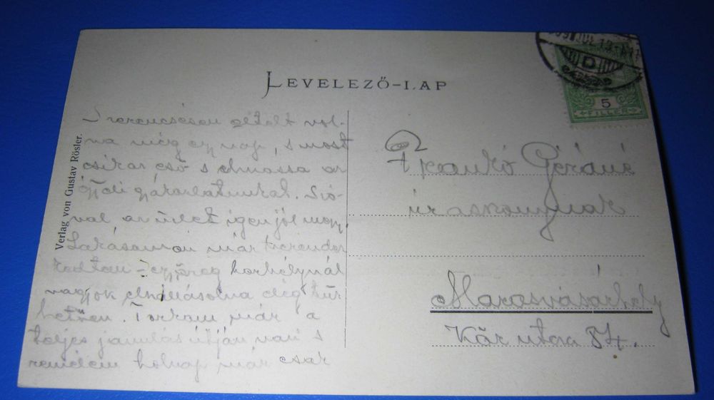 Ilustrata veche/Carte Postala,REGHIN,SZASREGEN,1909