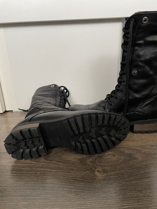 Ghete( bocanci) dama, negre, din piele naturala, captusite, marimea 36