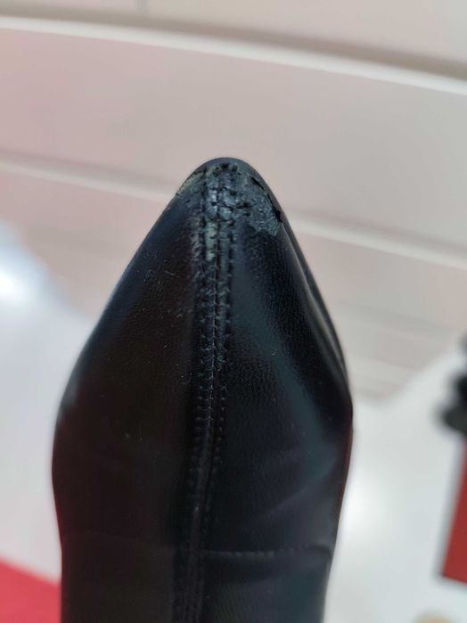 Botine Epica negre, piele naturală, mărimea 39 – toc deosebit