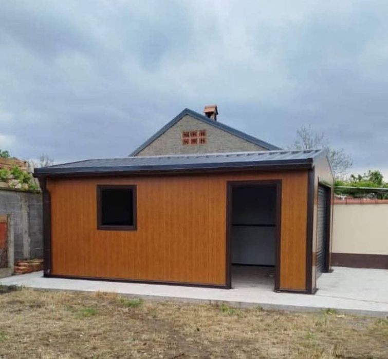 Vand garaje auto din panouri sandwich, structură solidă 6 x 6m