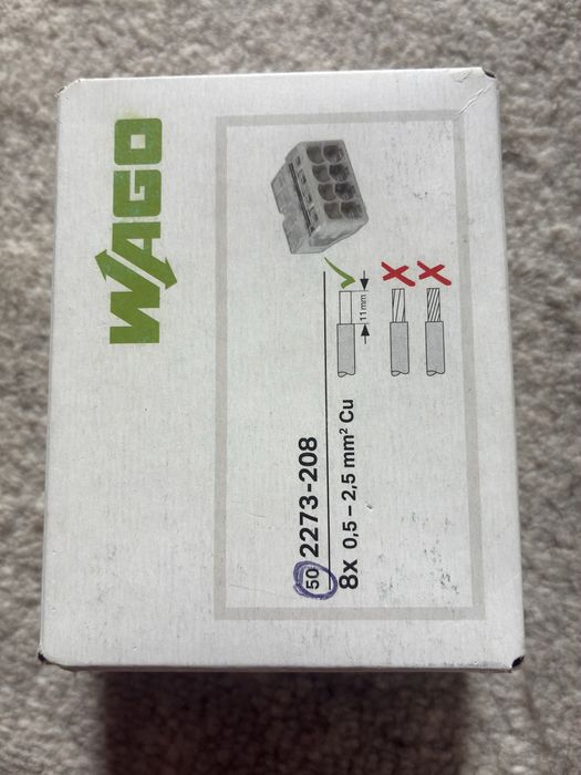 Wago клеми. Кутия 20 €