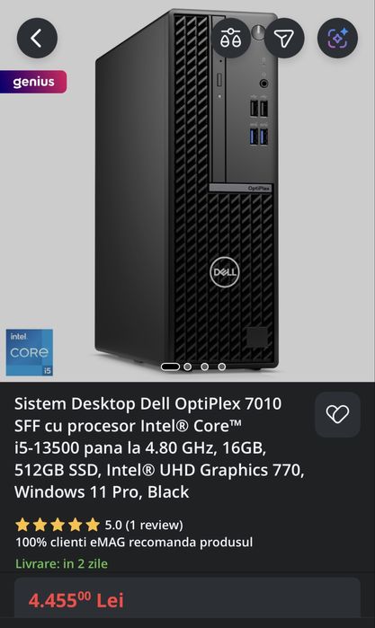 Dell i5 gen 13 . 16 gb rami