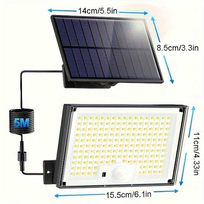 Lampa solara 106/118/172 LED cu senzor de miscare cu /fara telecomanda