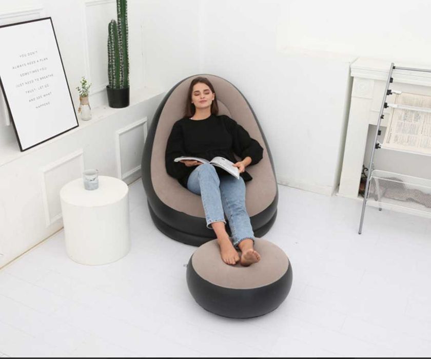 ‼️Отново налични.Преносимо надуваемо кресло и табуретка