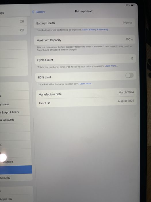 APPLE IPAD AIR 13inch M2 256gb WIFI Space Gray 100%батерия