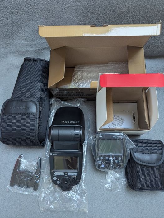 Нов комплект за Canon – светкавица YN650EX-RF + синхронизатор YN560-TX